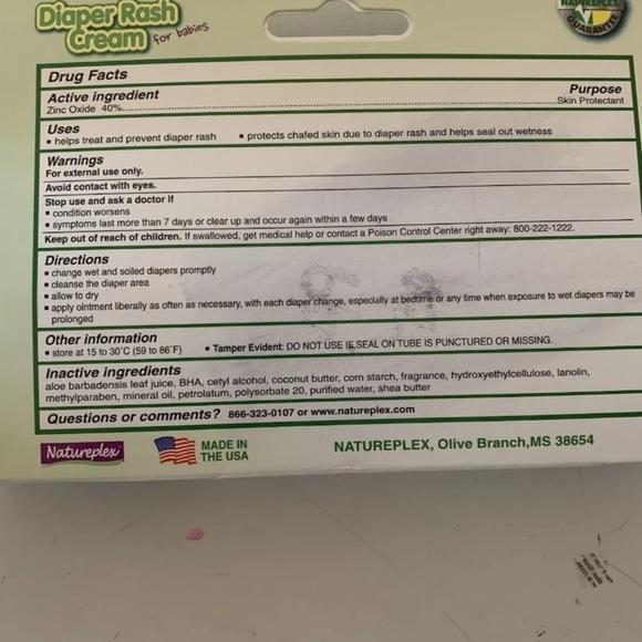 NaturePlex Diaper Rash Cream - Picture 2 of 3